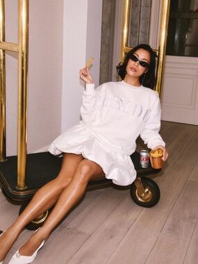 Six Stories Embroidered Bride Statement Sweatshirt, EUC, Size XXL